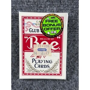 Vintage 1992 Bee Club Special No 92 Playing Cards Red Diamond Back Sealed Deck